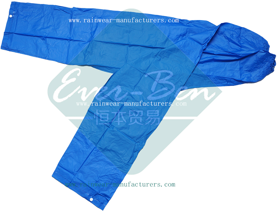 Reusable Blue PVC mens rain pants